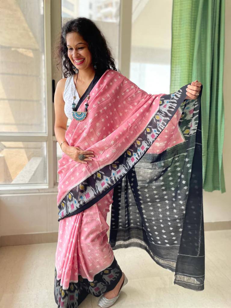 MG 174 Plain Linen Digital Printed Cotton Daily Wear Sarees Wholesale Price In Surat